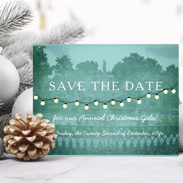 Christmas Gala Forsyth Park Savannah GA Party Postcard (Creator Uploaded)