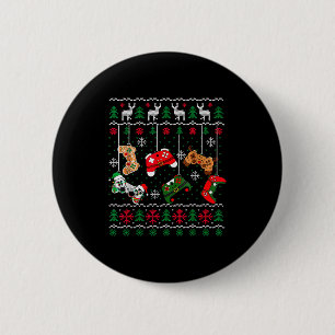 Christmas Game Controller Xmas Ugly Sweater Boys K 6 Cm Round Badge