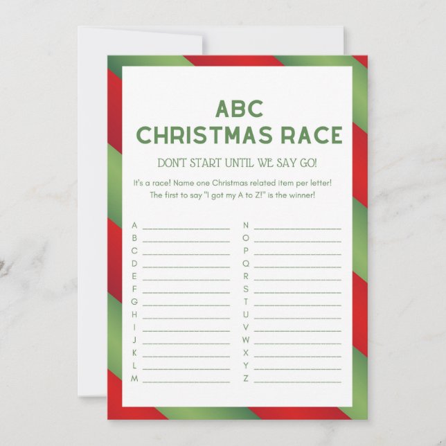 Christmas Game - Not Editable -  Invitation (Front)