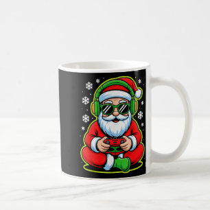 Christmas Gamer Boys Kids Santa Play Video Game  Coffee Mug