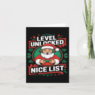 Christmas Gamer Boys Nice List Video Game Santa Xm Card