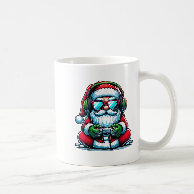 Christmas Gamer Boys Video Game Santa Xmas  Coffee Mug (Right)