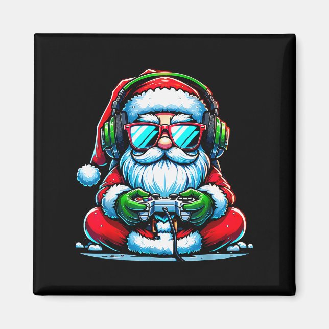 Christmas Gamer Boys Video Game Santa Xmas  Magnet (Front)