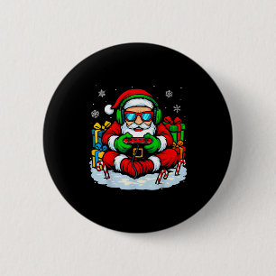 Christmas Gamer Boys Video Game Xmas Funny Santa G 6 Cm Round Badge