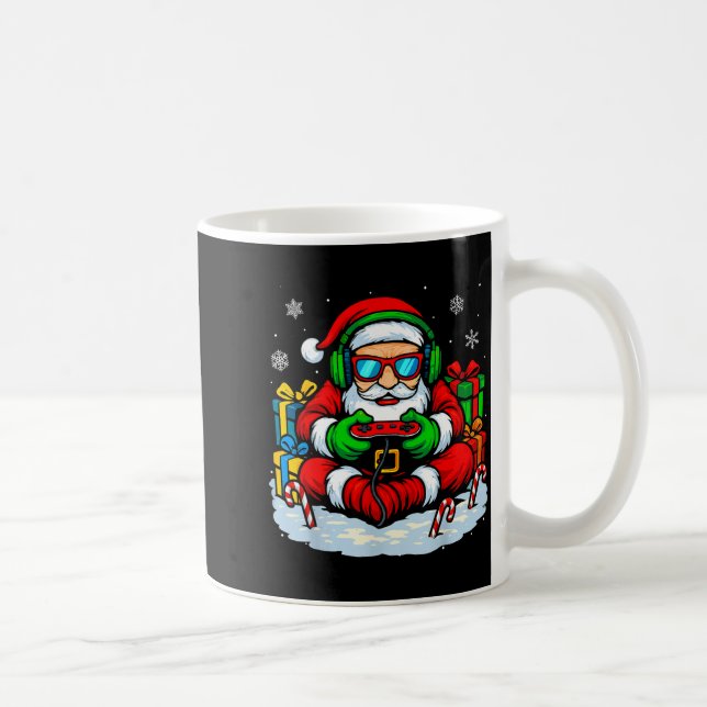 Christmas Gamer Boys Video Game Xmas Funny Santa G Coffee Mug (Right)