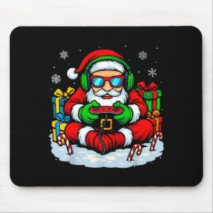 Christmas Gamer Boys Video Game Xmas Funny Santa G Mouse Pad