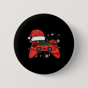Christmas Gamer Controller Xmas Boys Kids Youth Me 6 Cm Round Badge