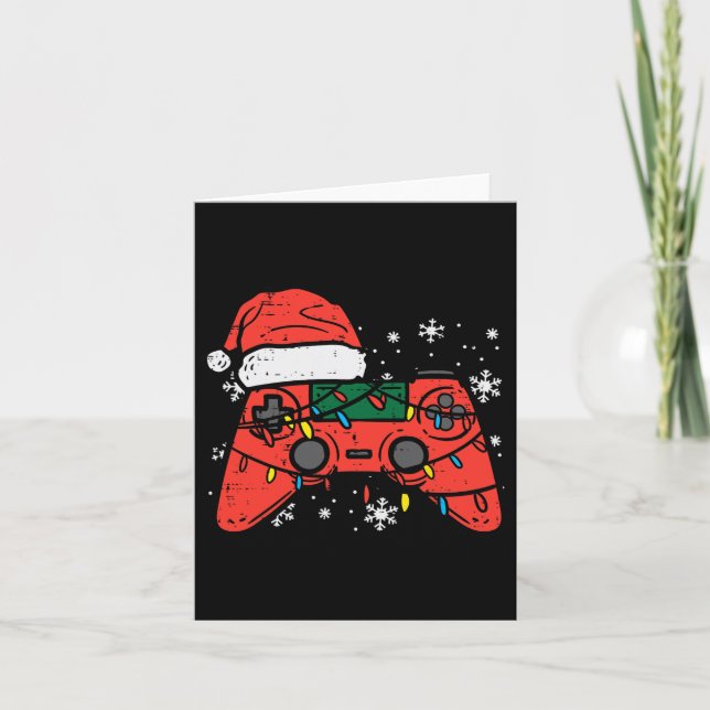 Christmas Gamer Controller Xmas Boys Kids Youth Me Card (Front)
