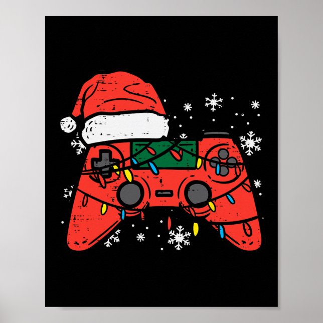 Christmas Gamer Controller Xmas Boys Kids Youth Me Poster (Front)
