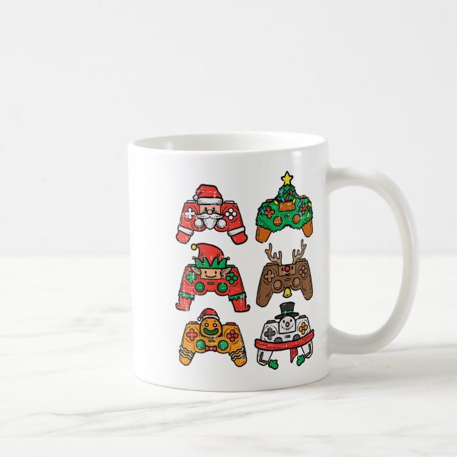Christmas Gamer Controller Xmas Gaming Men Boys Ki Coffee Mug (Right)