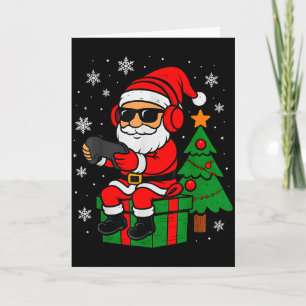 Christmas Gamer Retro Santa Funny Xmas Gaming Men Card