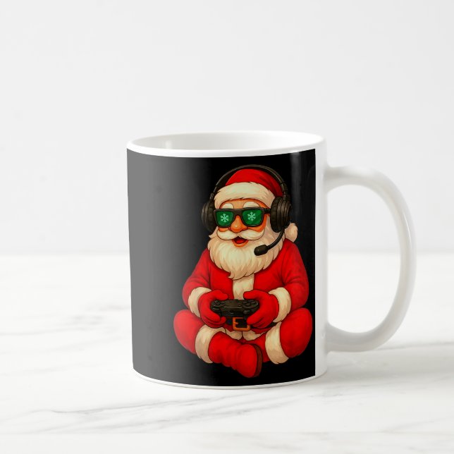 Christmas Gamer Santa Video Game Gaming Boys Men K Coffee Mug (Right)