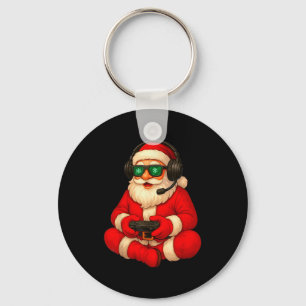 Christmas Gamer Santa Video Game Gaming Boys Men K Key Ring
