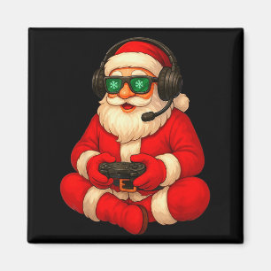 Christmas Gamer Santa Video Game Gaming Boys Men K Magnet