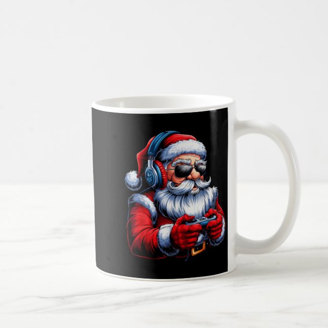 Christmas Gamer Santa Xmas Gaming Men Boys Kids Te Coffee Mug (Right)