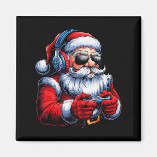 Christmas Gamer Santa Xmas Gaming Men Boys Kids Te Magnet