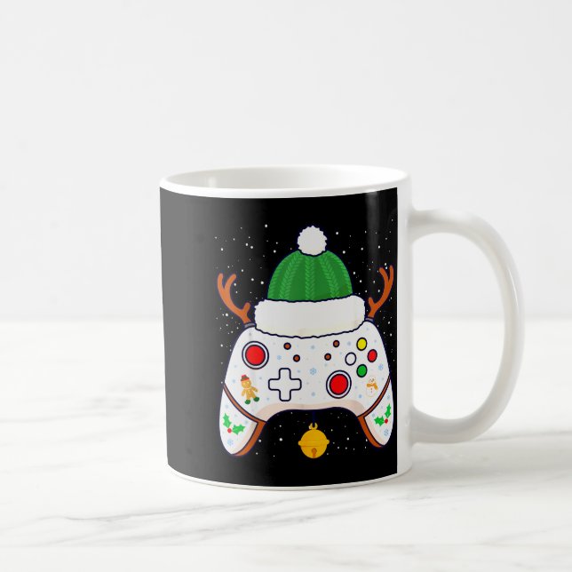 Christmas Gamer Video Game Controller Gamepad  Coffee Mug (Right)