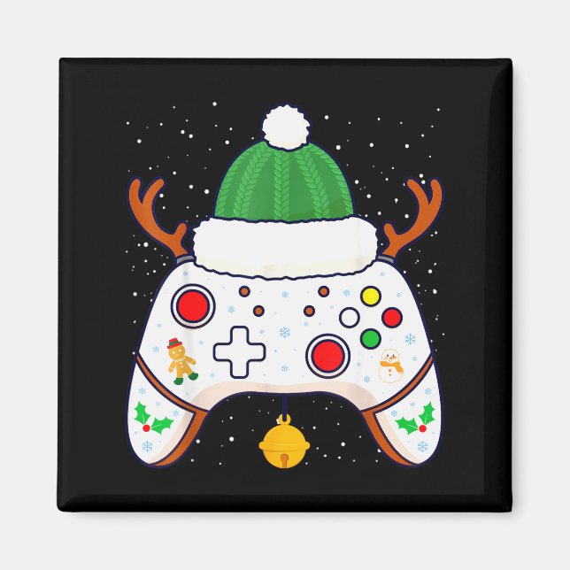 Christmas Gamer Video Game Controller Gamepad  Magnet (Front)