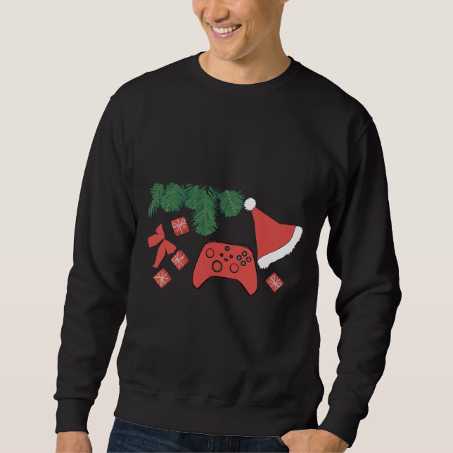 Christmas Gaming Controller Sweatshirt - Gamer Hol (Front)