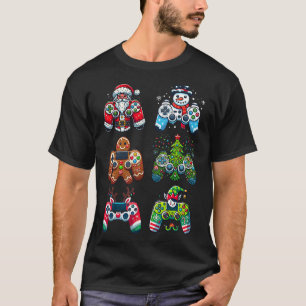 Christmas Gaming Controllers Santa Elf Xmas Christ T-Shirt