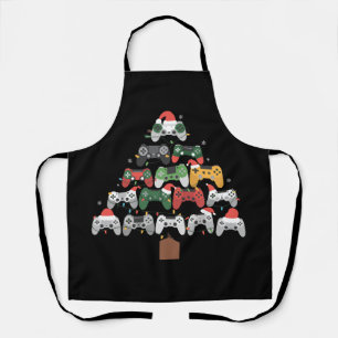 Christmas Gaming Tree Gamers Gamer Xmas Gifts Apron