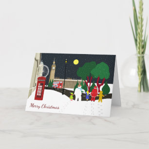Christmas Gang in London Holiday Card