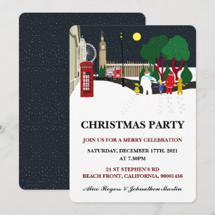 Christmas Gang in London Invitation