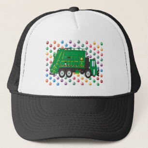 Christmas Garbage Truck December Trucker Hat