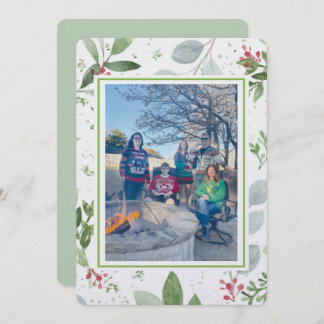 Christmas Garden Family Photo Holiday Card