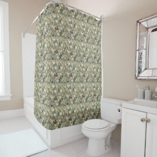 Christmas Garland and Lights Shower Curtain
