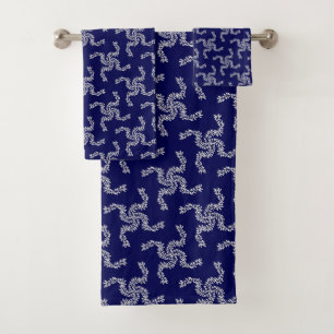 Christmas Garland Blue, Christmas Decoration, Xmas Bath Towel Set