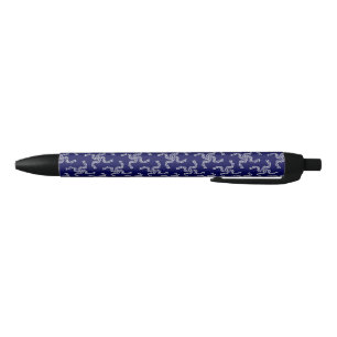Christmas Garland Blue, Christmas Decoration, Xmas Black Ink Pen