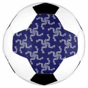 Christmas Garland Blue, Christmas Decoration, Xmas Soccer Ball
