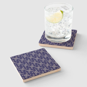 Christmas Garland Blue, Christmas Decoration, Xmas Stone Coaster
