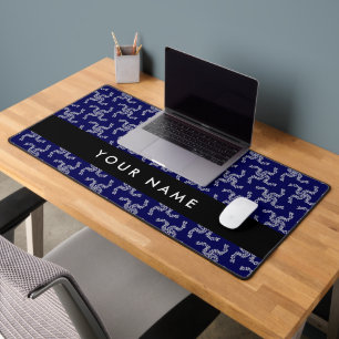Christmas Garland, Blue, Your name, Personalise Desk Mat