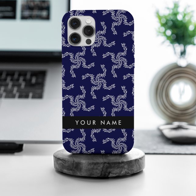 Christmas Garland, Blue, Your name, Personalise iPhone Case (Creator Uploaded)
