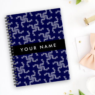 Christmas Garland, Blue, Your name, Personalise Notebook