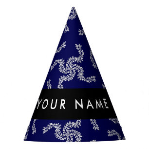 Christmas Garland, Blue, Your name, Personalise Party Hat