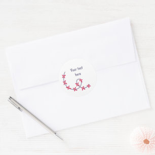 Christmas garland classic round sticker