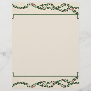 Christmas Garland Custom Letterhead