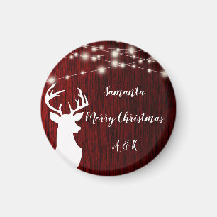 Christmas ,garland, deer head,personalised magnet
