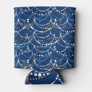 Christmas garland: festive seamless pattern can cooler