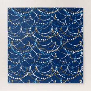 Christmas garland: festive seamless pattern jigsaw puzzle