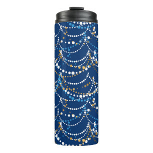 Christmas garland: festive seamless pattern thermal tumbler