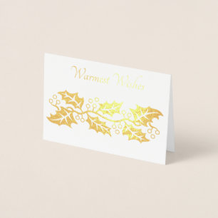 Christmas Garland Gold Foil Christmas Card