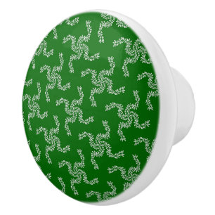 Christmas Garland Green, Christmas Decoration Ceramic Knob