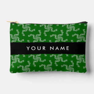 Christmas Garland, Green, Your name, Personalise Accessory Pouch