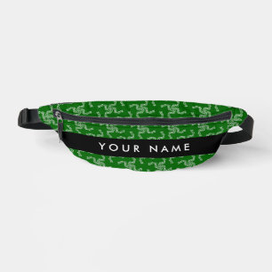 Christmas Garland, Green, Your name, Personalise Bum Bags