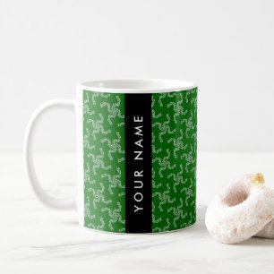 Christmas Garland, Green, Your name, Personalise Coffee Mug