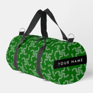 Christmas Garland, Green, Your name, Personalise Duffle Bag